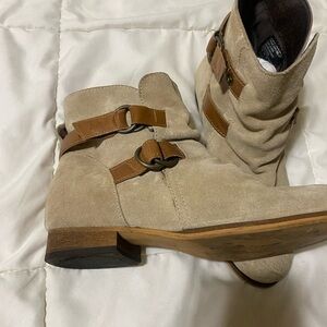 womenTan Suede Ankle Boots